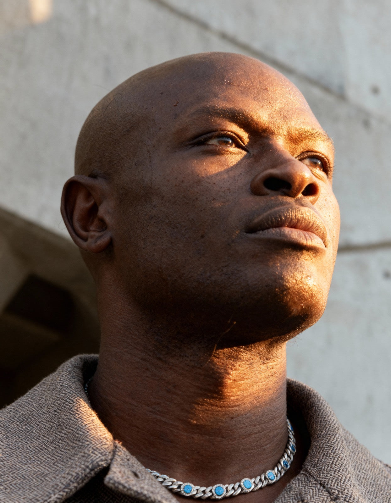 Opal Blue Cuban Link Chain S